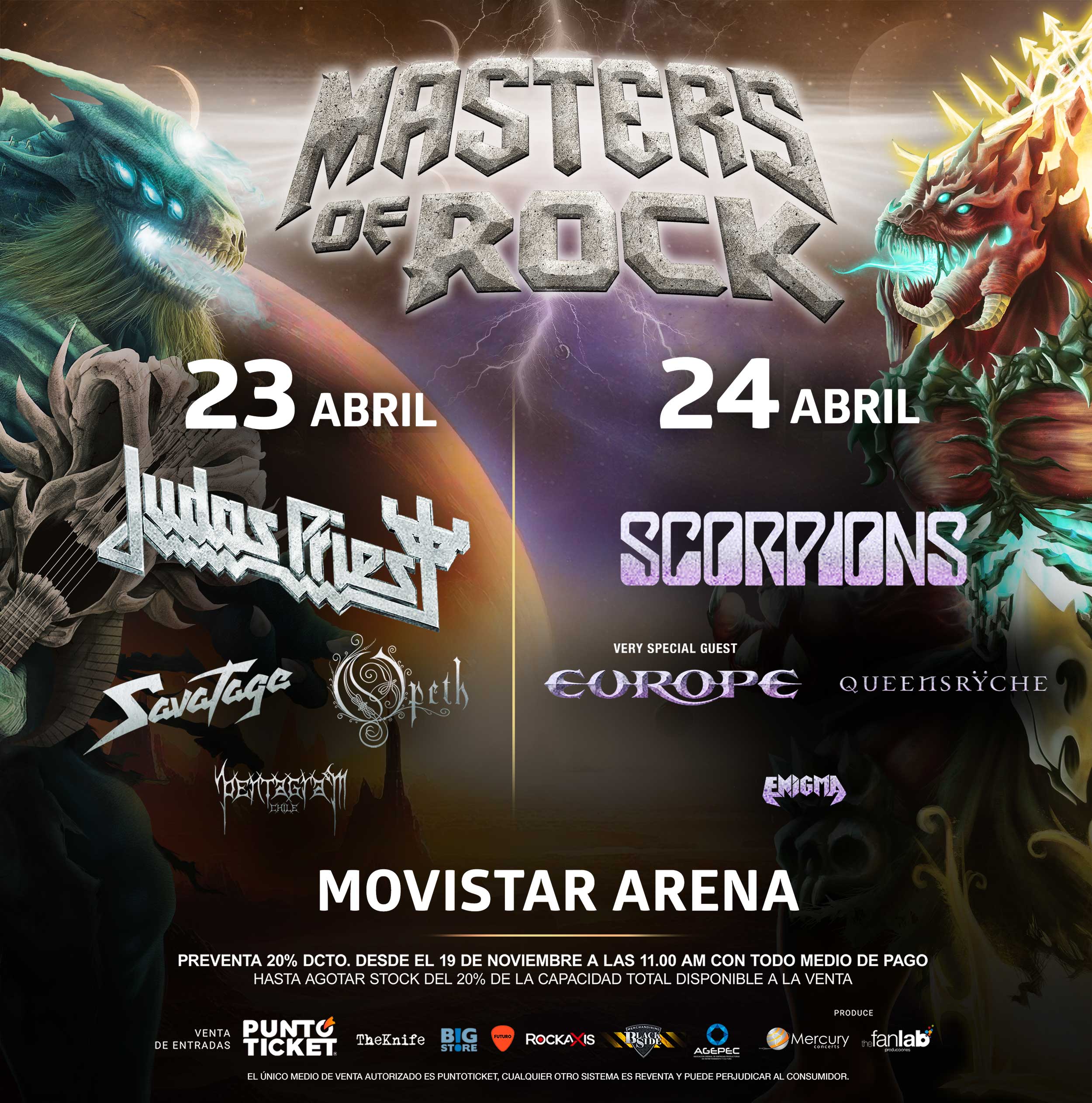Judas Priest y Scorpions encabezarán Masters of Rock 2025